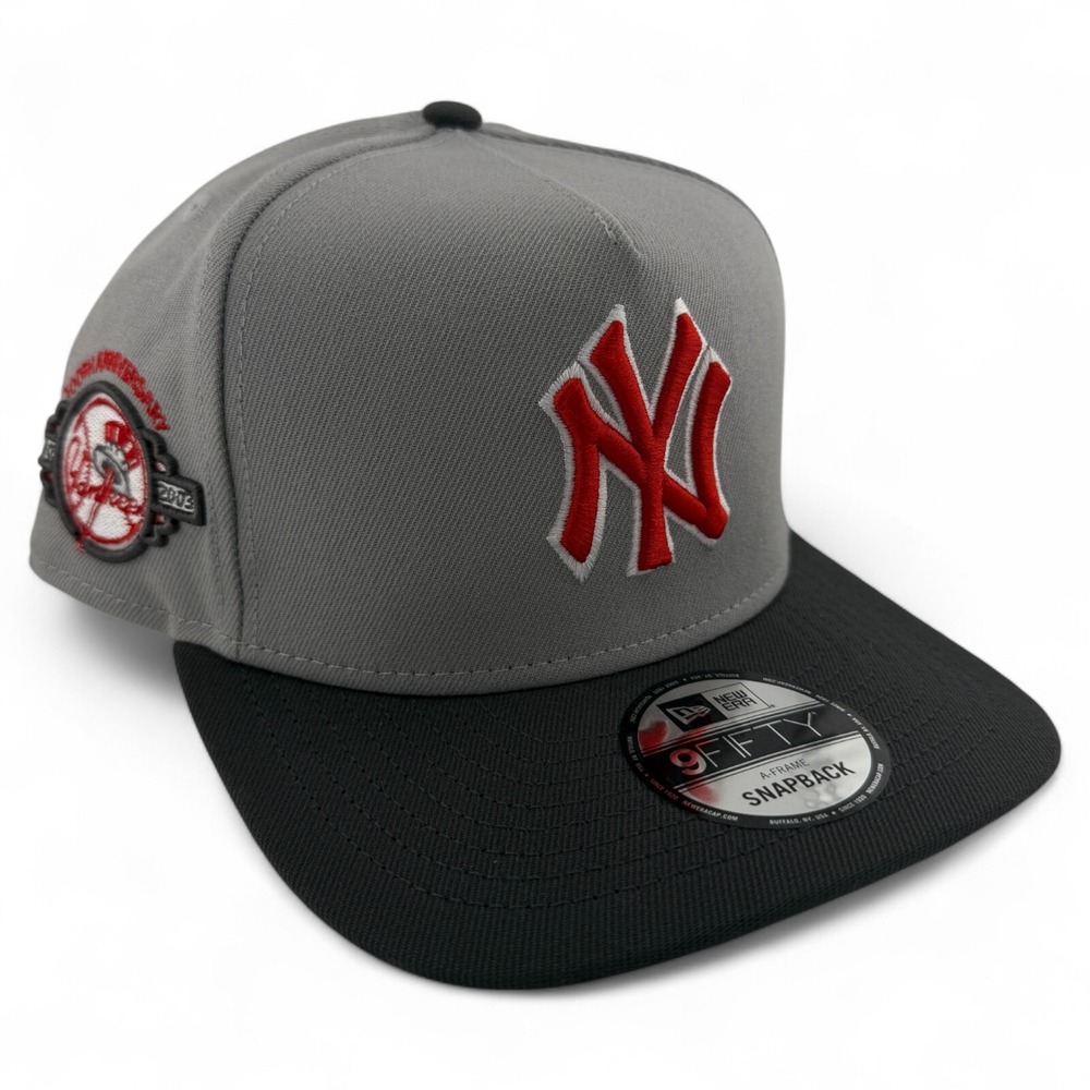 New Era New York Yankees MLB Grey A-Frame 9FIFTY Snapback‎ Adjustable Hat Cap